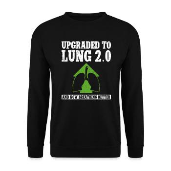 Greffe d’organe par fente de donneur d’organes - Sweat-shirt Unisexe - noir - Devant - Alina (178cm) & Michal (187cm)