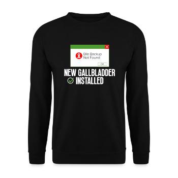 Organspender Gallenblase Organtransplantation - Unisex Pullover - Schwarz - Vorne - Alina (178cm) & Michal (187cm)