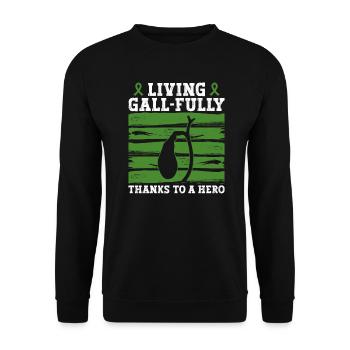 Organspender Gallenblase Organtransplantation - Unisex Pullover - Schwarz - Vorne - Alina (178cm) & Michal (187cm)