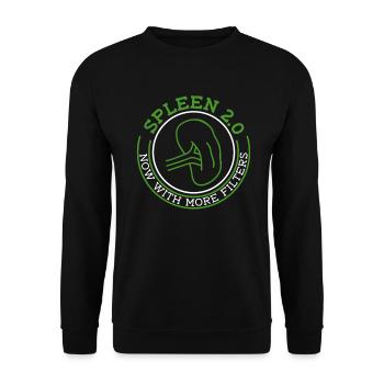 Greffe d’organe de rate d’un donneur d’organes - Sweat-shirt Unisexe - noir - Devant - Alina (178cm) & Michal (187cm)