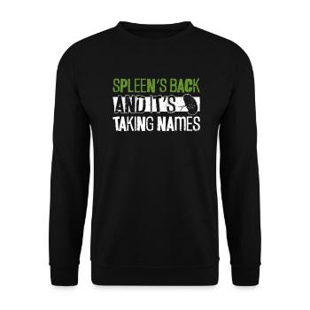 Greffe d’organe de rate d’un donneur d’organes - Sweat-shirt Unisexe - noir - Devant - Alina (178cm) & Michal (187cm)