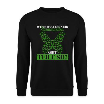 Stem Cells Stem Cell Therapy Stem Cell Donation - Unisex Sweatshirt - black - Front - Alina (178cm) & Michal (187cm)
