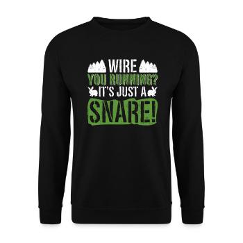 Piège à animaux Piège à collet métallique - Sweat-shirt Unisexe - noir - Devant - Alina (178cm) & Michal (187cm)