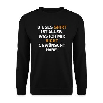 Garnichts Geschenk Lustiges Garnix - Unisex Pullover - Schwarz - Vorne - Alina (178cm) & Michal (187cm)