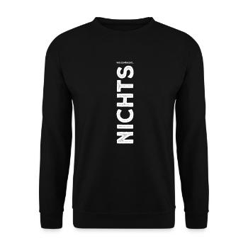 Garnichts Geschenk Lustiges Garnix - Unisex Pullover - Schwarz - Vorne - Alina (178cm) & Michal (187cm)