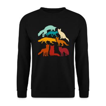 Cadeaux amusants pour les amoureux du renard - Sweat-shirt Unisexe - noir - Devant - Alina (178cm) & Michal (187cm)