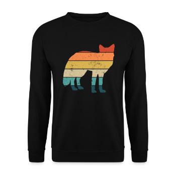 Cadeaux amusants pour les amoureux du renard - Sweat-shirt Unisexe - noir - Devant - Alina (178cm) & Michal (187cm)