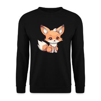 Cadeaux amusants pour les amoureux du renard - Sweat-shirt Unisexe - noir - Devant - Alina (178cm) & Michal (187cm)