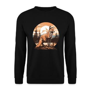 Cadeaux amusants pour les amoureux du renard - Sweat-shirt Unisexe - noir - Devant - Alina (178cm) & Michal (187cm)