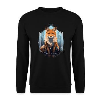 Cadeaux amusants pour les amoureux du renard - Sweat-shirt Unisexe - noir - Devant - Alina (178cm) & Michal (187cm)