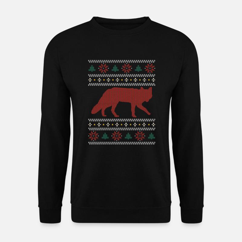Lustige Fuchs-Weihnachtsgeschenke - Unisex Pullover - Schwarz