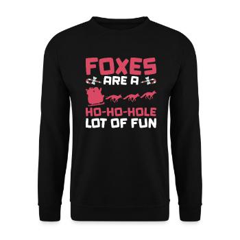 Fox Lover Funny Fox Christmas Gifts - Unisex Sweatshirt - black - Front - Alina (178cm) & Michal (187cm)