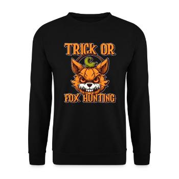 Fox Lover Spooky Fox Halloween Gift - Unisex Sweatshirt - black - Front - Alina (178cm) & Michal (187cm)