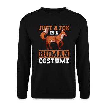 Funny Fox Halloween Gifts - Unisex Sweatshirt - black - Front - Alina (178cm) & Michal (187cm)