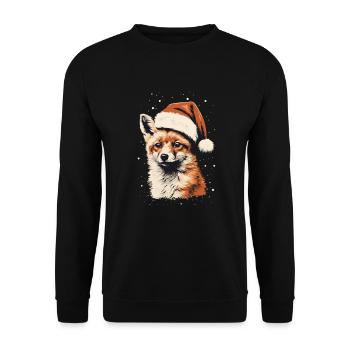 Ästhetische Geschenke für Fuchsliebhaber - Unisex Pullover - Schwarz - Vorne - Alina (178cm) & Michal (187cm)