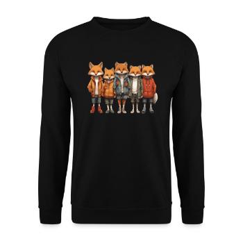 Cadeaux esthétiques pour les amoureux du renard - Sweat-shirt Unisexe - noir - Devant - Alina (178cm) & Michal (187cm)