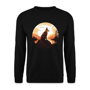 Cadeaux esthétiques pour les amoureux du renard - Sweat-shirt Unisexe - noir - Devant - Alina (178cm) & Michal (187cm)