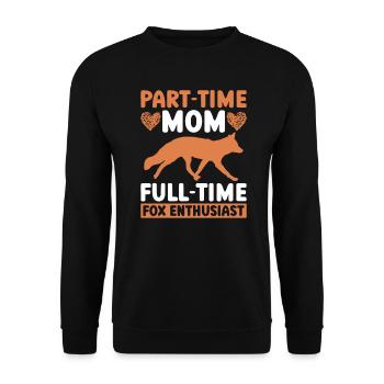 Funny Gifts for Fox Lovers - Unisex Sweatshirt - black - Front - Alina (178cm) & Michal (187cm)