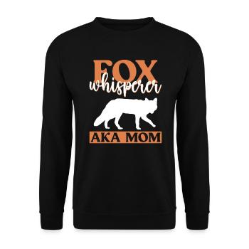 Funny Gifts for Fox Lovers - Unisex Sweatshirt - black - Front - Alina (178cm) & Michal (187cm)