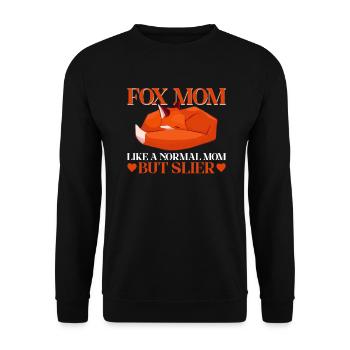 Funny Gifts for Fox Lovers - Unisex Sweatshirt - black - Front - Alina (178cm) & Michal (187cm)
