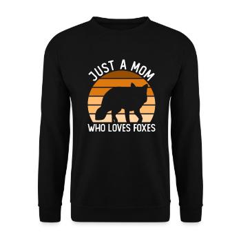 Funny Gifts for Fox Lovers - Unisex Sweatshirt - black - Front - Alina (178cm) & Michal (187cm)