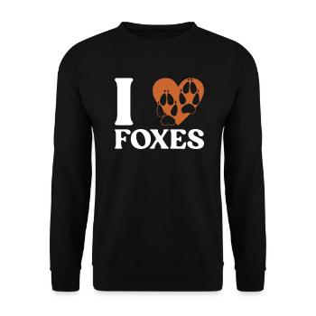 Cadeaux amusants pour les amoureux du renard - Sweat-shirt Unisexe - noir - Devant - Alina (178cm) & Michal (187cm)