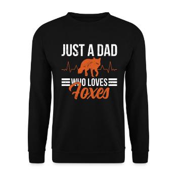 Funny Gifts for Fox Lovers - Unisex Sweatshirt - black - Front - Alina (178cm) & Michal (187cm)