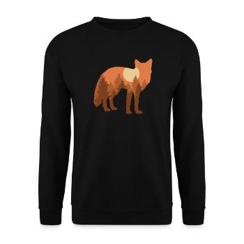 Cadeaux amusants pour les amoureux du renard - Sweat-shirt Unisexe - noir - Devant - Alina (178cm) & Michal (187cm)