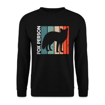 Cadeaux amusants pour les amoureux du renard - Sweat-shirt Unisexe - noir - Devant - Alina (178cm) & Michal (187cm)