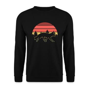 Cadeaux amusants pour les amoureux du renard - Sweat-shirt Unisexe - noir - Devant - Alina (178cm) & Michal (187cm)