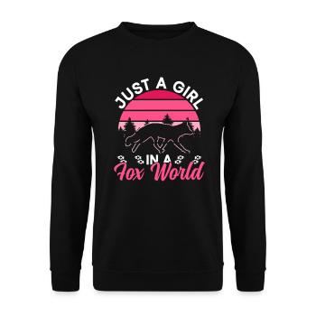 Cadeaux amusants pour les amoureux du renard - Sweat-shirt Unisexe - noir - Devant - Alina (178cm) & Michal (187cm)