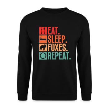 Cadeaux amusants pour les amoureux du renard - Sweat-shirt Unisexe - noir - Devant - Alina (178cm) & Michal (187cm)