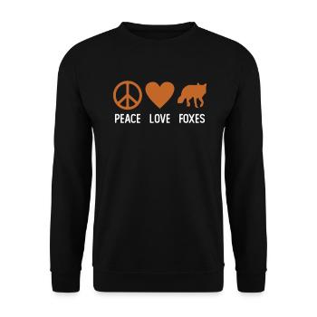 Cadeaux amusants pour les amoureux du renard - Sweat-shirt Unisexe - noir - Devant - Alina (178cm) & Michal (187cm)