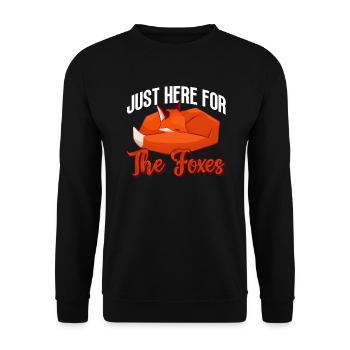 Cadeaux amusants pour les amoureux du renard - Sweat-shirt Unisexe - noir - Devant - Alina (178cm) & Michal (187cm)