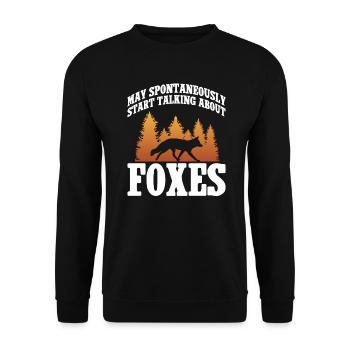 Cadeaux amusants pour les amoureux du renard - Sweat-shirt Unisexe - noir - Devant - Alina (178cm) & Michal (187cm)