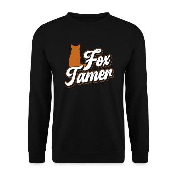 Fox Hunting Gifts - Unisex Sweatshirt - black - Front - Alina (178cm) & Michal (187cm)
