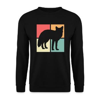 Cadeaux de chasse au renard Amoureux du renard - Sweat-shirt Unisexe - noir - Devant - Alina (178cm) & Michal (187cm)