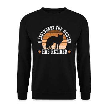 Fox Hunting Gifts - Unisex Sweatshirt - black - Front - Alina (178cm) & Michal (187cm)