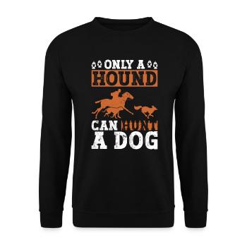 Fuchsjagd Geschenke Jagdhund - Unisex Pullover - Schwarz - Vorne - Alina (178cm) & Michal (187cm)