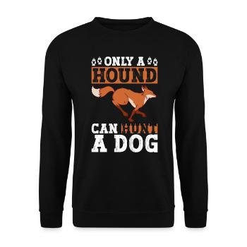 Fox Hunting Gifts Hunting Dog - Unisex Sweatshirt - black - Front - Alina (178cm) & Michal (187cm)