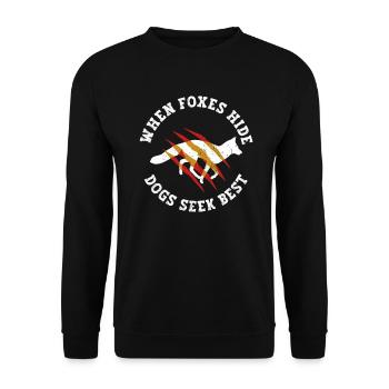 Fox Hunting Gifts Hunting Dog - Unisex Sweatshirt - black - Front - Alina (178cm) & Michal (187cm)