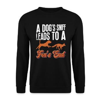 Fox Hunting Gifts Hunting Dog - Unisex Sweatshirt - black - Front - Alina (178cm) & Michal (187cm)