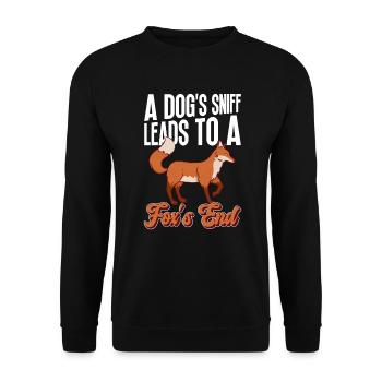 Fox Hunting Gifts Hunting Dog - Unisex Sweatshirt - black - Front - Alina (178cm) & Michal (187cm)
