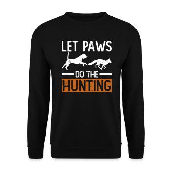 Fox Hunting Gifts Hunting Dog - Unisex Sweatshirt - black - Front - Alina (178cm) & Michal (187cm)
