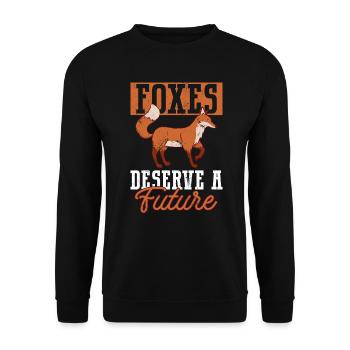 Anti-Fuchs-Jagdzubehör - Unisex Pullover - Schwarz - Vorne - Alina (178cm) & Michal (187cm)