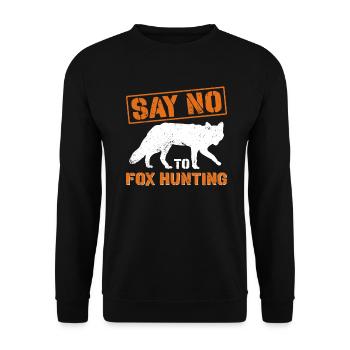 Anti-Fuchs-Jagdzubehör - Unisex Pullover - Schwarz - Vorne - Alina (178cm) & Michal (187cm)