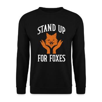 Anti-Fuchs-Jagdzubehör - Unisex Pullover - Schwarz - Vorne - Alina (178cm) & Michal (187cm)