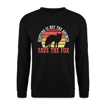 Anti-fox hunting accessories - Unisex Sweatshirt - black - Front - Alina (178cm) & Michal (187cm)
