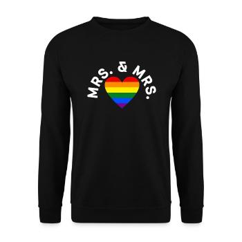 Gay Pride Wedding Lesbian Gay Marriage - Unisex Sweatshirt - black - Front - Alina (178cm) & Michal (187cm)