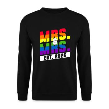 Mariage Gay Pride 2026 Mariage Gay Lesbien - Sweat-shirt Unisexe - noir - Devant - Alina (178cm) & Michal (187cm)